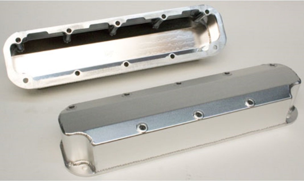 PRW Satin Silver Aluminum Valve Covers 92-03 Mopar 5.2L,5.9L
